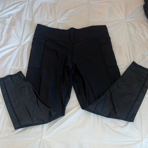 Aqua Athletic- Size XL shiny black leggings.